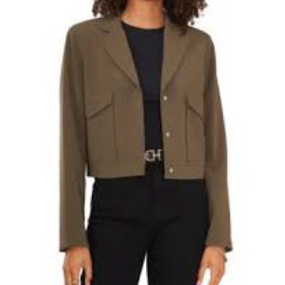 Vince Camuto Olive Cropped Blazer